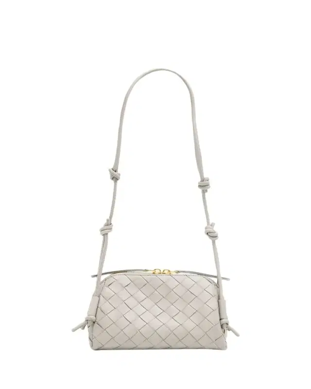 Zip Leather Pouch Shoulder Bag