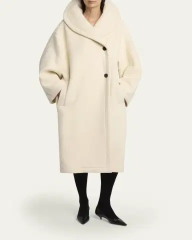 THE ROW Regino Double-Breasted Oversized Wool Coat | Thumbnail 2 THE ROW Regino Double-Breasted Oversized Wool Coat | Thumbnail 2