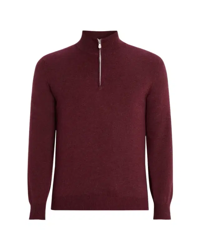 Brunello Cucinelli Men's Cashmere Quarter-Zip Sweater