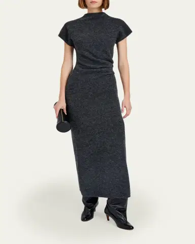 Proenza Schouler Abie Boiled Wool Maxi Dress | Thumbnail 2 Proenza Schouler Abie Boiled Wool Maxi Dress | Thumbnail 2
