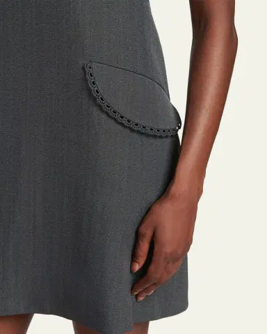 Jil Sander Embroidered Pockets Sleeveless Mini Dress | Thumbnail 5