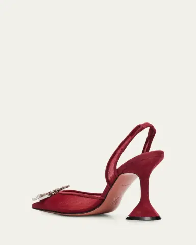 Amina Muaddi 95mm Begum Mesh Crystal Slingback Pumps | Thumbnail 2 Amina Muaddi 95mm Begum Mesh Crystal Slingback Pumps | Thumbnail 2