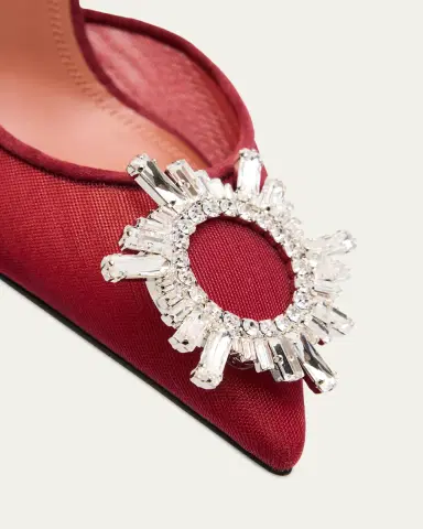 Amina Muaddi 95mm Begum Mesh Crystal Slingback Pumps | Thumbnail 3 Amina Muaddi 95mm Begum Mesh Crystal Slingback Pumps | Thumbnail 3