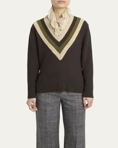 Valentino Garavani Maglia Striped Wool Sweater | Thumbnail 3 Valentino Garavani Maglia Striped Wool Sweater | Thumbnail 3