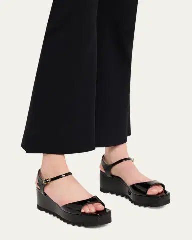 Stella McCartney 80mm Elyse Patent Platform Sandals | Thumbnail 2