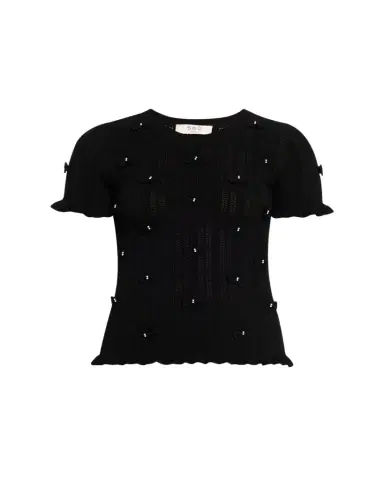 Sea Alberta Embellished Pointelle-Knit Top | Thumbnail 1 Sea Alberta Embellished Pointelle-Knit Top | Thumbnail 1