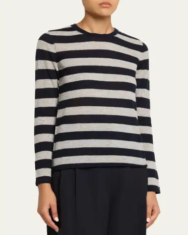 Majestic Filatures Machine Washable Cashmere Striped Pullover | Thumbnail 4 Majestic Filatures Machine Washable Cashmere Striped Pullover | Thumbnail 4