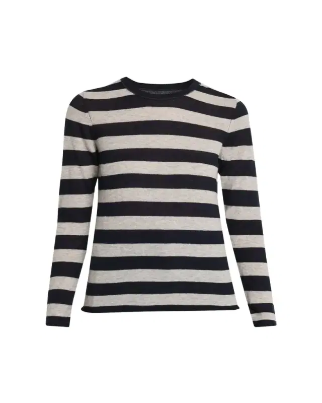 Machine Washable Cashmere Striped Pullover