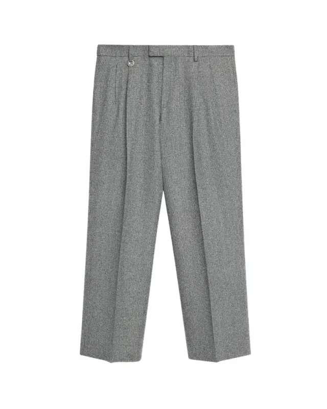 Men's Dalton Puppytooth Check Straight-Leg Trousers