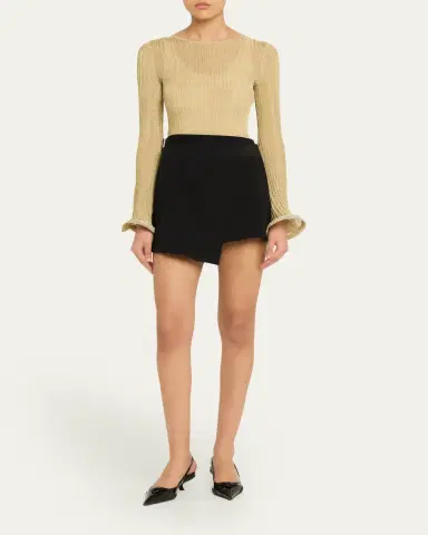 Simkhai Maebry Long-Sleeve Rib-Knit Top | Thumbnail 2 Simkhai Maebry Long-Sleeve Rib-Knit Top | Thumbnail 2