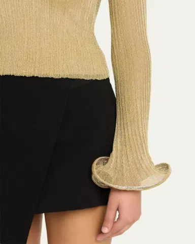 Simkhai Maebry Long-Sleeve Rib-Knit Top | Thumbnail 5 Simkhai Maebry Long-Sleeve Rib-Knit Top | Thumbnail 5