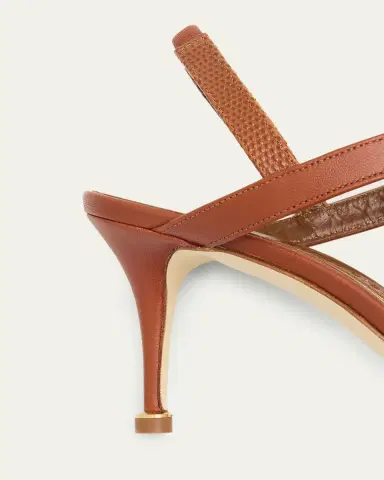 Manolo Blahnik 70mm Retaux Metallic Leather Sandals | Thumbnail 3