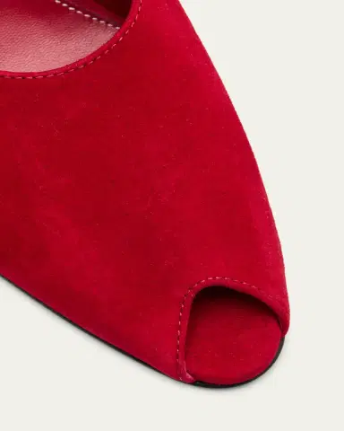 TOTEME Velvet Peep-Toe Mules | Thumbnail 5