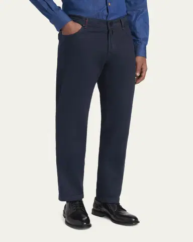 Kiton Men's Straight Leg Cotton-Stretch Five-Pocket Pants | Thumbnail 4