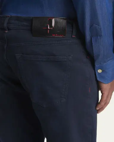 Kiton Men's Straight Leg Cotton-Stretch Five-Pocket Pants | Thumbnail 5