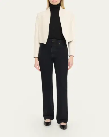 Alice + Olivia New Harvey Leather Open-Front Jacket | Thumbnail 2 Alice + Olivia New Harvey Leather Open-Front Jacket | Thumbnail 2