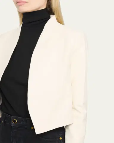 Alice + Olivia New Harvey Leather Open-Front Jacket | Thumbnail 5 Alice + Olivia New Harvey Leather Open-Front Jacket | Thumbnail 5
