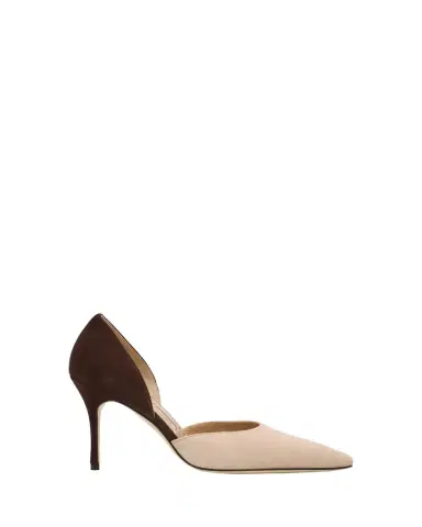 Manolo Blahnik 90mm Taylerbinu Bicolor Suede Pointed-Toe Pumps | Thumbnail 1