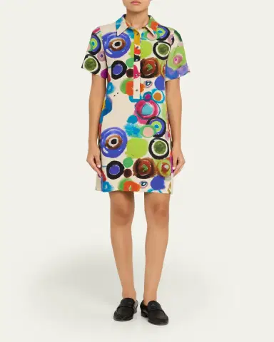 Libertine Gouache Printed Preppy Mini Polo Dress | Thumbnail 2 Libertine Gouache Printed Preppy Mini Polo Dress | Thumbnail 2