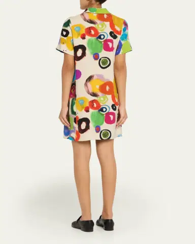 Libertine Gouache Printed Preppy Mini Polo Dress | Thumbnail 3 Libertine Gouache Printed Preppy Mini Polo Dress | Thumbnail 3