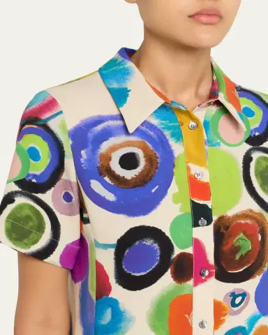 Libertine Gouache Printed Preppy Mini Polo Dress | Thumbnail 5 Libertine Gouache Printed Preppy Mini Polo Dress | Thumbnail 5