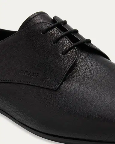 Prada Men's Toblach Grained Leather Derby Shoes | Thumbnail 5 Prada Men's Toblach Grained Leather Derby Shoes | Thumbnail 5