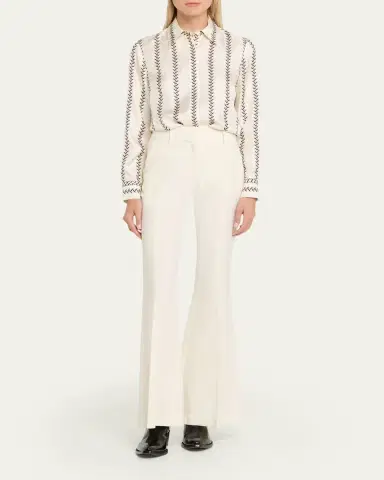 Gabriela Hearst Cruz Riding-Boot Striped Silk Button-Down Shirt | Thumbnail 2 Gabriela Hearst Cruz Riding-Boot Striped Silk Button-Down Shirt | Thumbnail 2