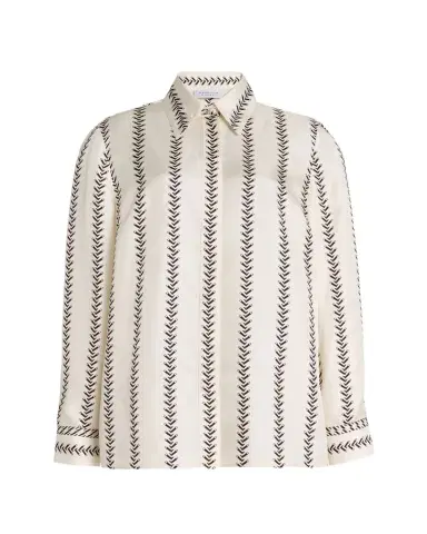 Gabriela Hearst Cruz Riding-Boot Striped Silk Button-Down Shirt | Thumbnail 1 Gabriela Hearst Cruz Riding-Boot Striped Silk Button-Down Shirt | Thumbnail 1