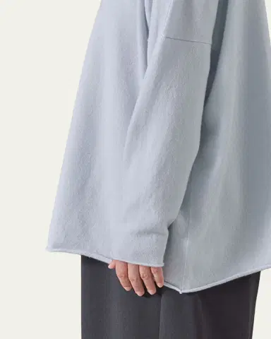 Eskandar Slim Sleeve Raw-Edge Bateau Neck Top - Mid Plus Length | Thumbnail 4 Eskandar Slim Sleeve Raw-Edge Bateau Neck Top - Mid Plus Length | Thumbnail 4