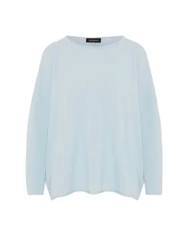 Eskandar Slim Sleeve Raw-Edge Bateau Neck Top - Mid Plus Length | Thumbnail 1 Eskandar Slim Sleeve Raw-Edge Bateau Neck Top - Mid Plus Length | Thumbnail 1