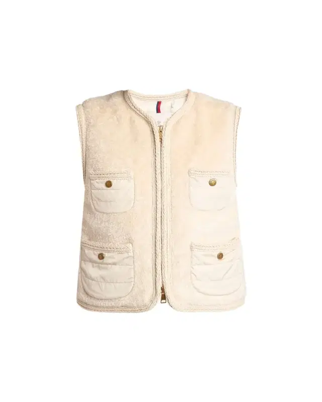 Mimosas Braided Trim Teddy Down Vest