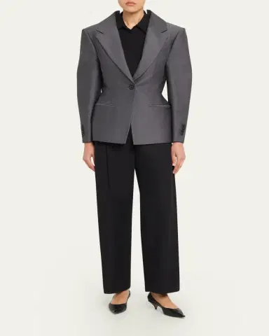 Givenchy Slashed Wool Single-Breasted Jacket | Thumbnail 2 Givenchy Slashed Wool Single-Breasted Jacket | Thumbnail 2