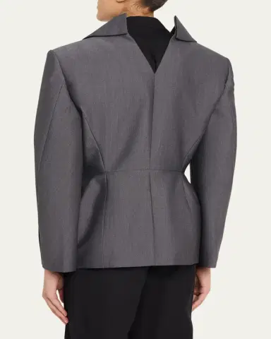 Givenchy Slashed Wool Single-Breasted Jacket | Thumbnail 3 Givenchy Slashed Wool Single-Breasted Jacket | Thumbnail 3
