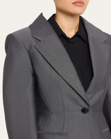 Givenchy Slashed Wool Single-Breasted Jacket | Thumbnail 5 Givenchy Slashed Wool Single-Breasted Jacket | Thumbnail 5