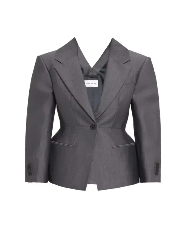 Givenchy Slashed Wool Single-Breasted Jacket