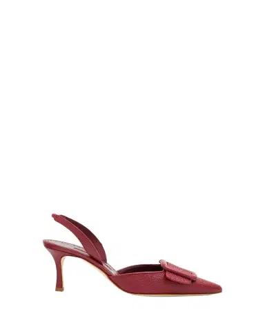Manolo Blahnik 70mm Mayslibi Embossed Leather Slingback Pumps | Thumbnail 1 Manolo Blahnik 70mm Mayslibi Embossed Leather Slingback Pumps | Thumbnail 1