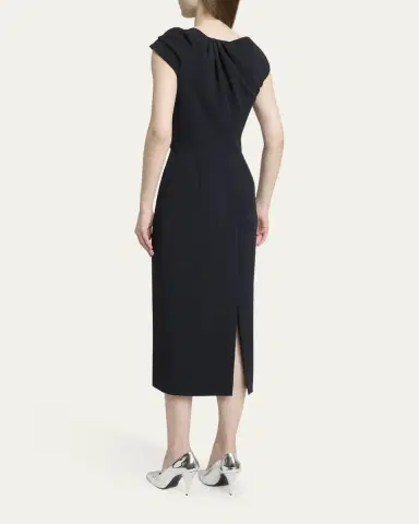 Givenchy Draped Sleeveless Midi Dress | Thumbnail 3 Givenchy Draped Sleeveless Midi Dress | Thumbnail 3