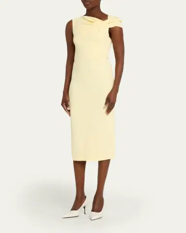 Givenchy Draped Sleeveless Midi Dress | Thumbnail 8 Givenchy Draped Sleeveless Midi Dress | Thumbnail 8