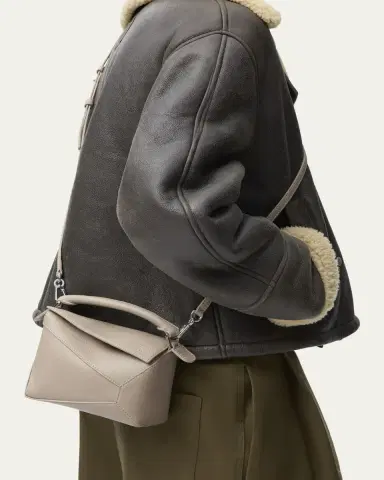 Loewe Puzzle Edge Mini Top-Handle Bag in Grain Leather | Thumbnail 4 Loewe Puzzle Edge Mini Top-Handle Bag in Grain Leather | Thumbnail 4