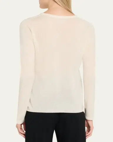 MAJESTIC FILATURES Machine Washable Cashmere Crewneck Pullover | Thumbnail 3 MAJESTIC FILATURES Machine Washable Cashmere Crewneck Pullover | Thumbnail 3