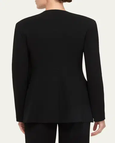 Lafayette 148 New York Rhinestone-Button Finesse Crepe Jacket | Thumbnail 3 Lafayette 148 New York Rhinestone-Button Finesse Crepe Jacket | Thumbnail 3