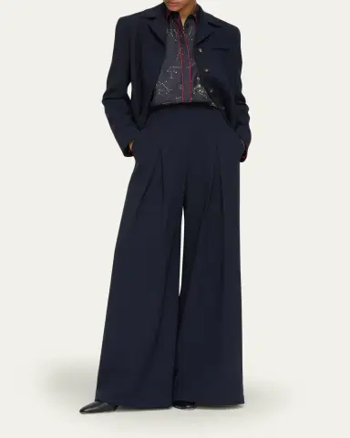 Lafayette 148 New York x The Morning Show Warren Wide-Leg Wool Pants | Thumbnail 2