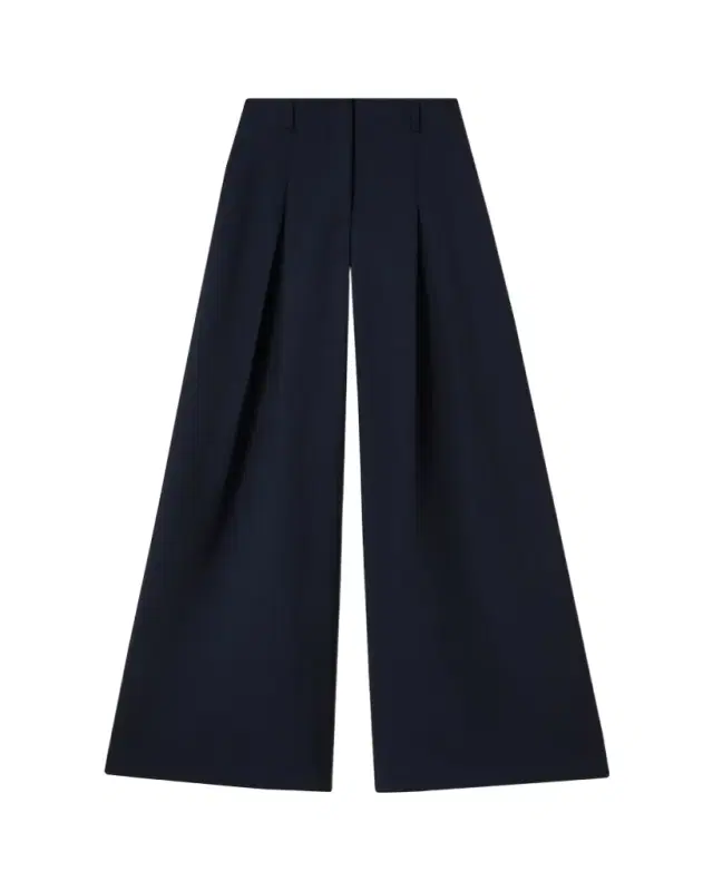 x The Morning Show Warren Wide-Leg Wool Pants