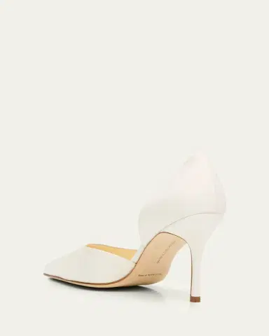 Manolo Blahnik 90mm Taylerbinu Satin Pointed-Toe Pumps | Thumbnail 2