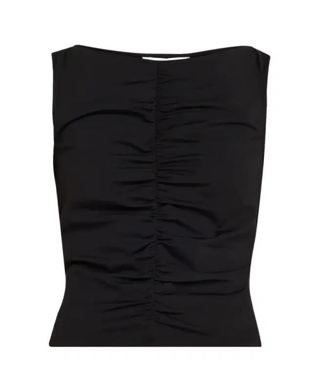 FRAME The Ruched Sleeveless Top