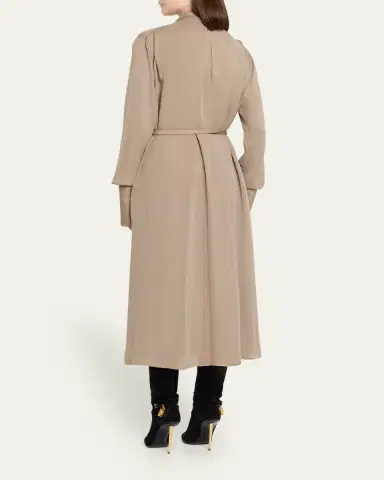 Tom Ford Washed Silk Georgette Belted Midi Dress | Thumbnail 3 Tom Ford Washed Silk Georgette Belted Midi Dress | Thumbnail 3