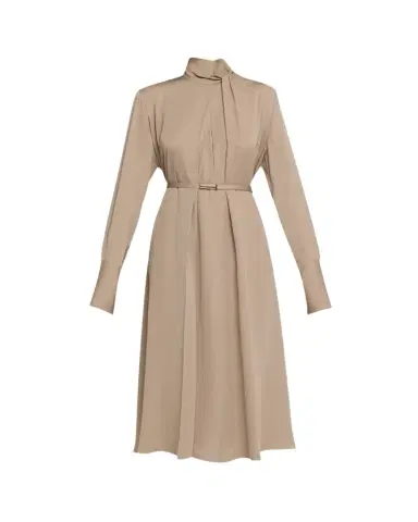 Tom Ford Washed Silk Georgette Belted Midi Dress | Thumbnail 1 Tom Ford Washed Silk Georgette Belted Midi Dress | Thumbnail 1