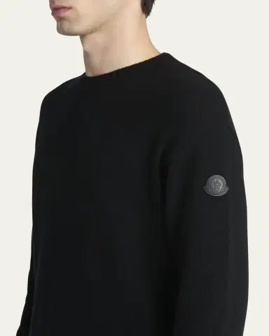 Moncler Men's Wool and Cashmere Crewneck Sweater | Thumbnail 5