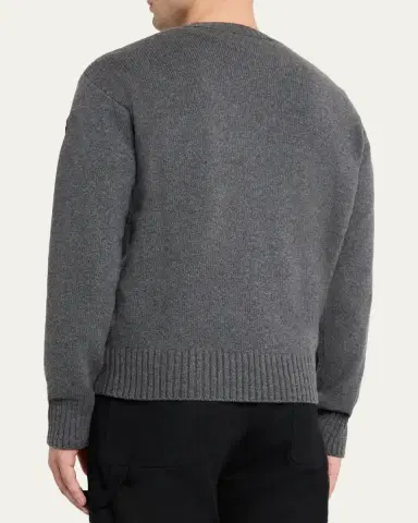 Moncler Men's Wool and Cashmere Crewneck Sweater | Thumbnail 7