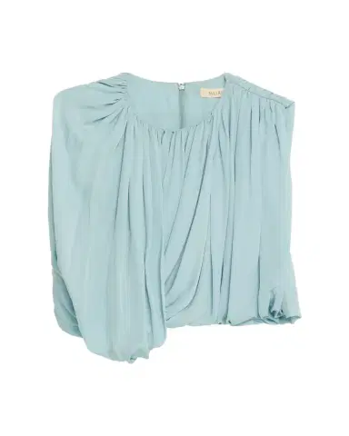 Heirlome Marie Draped Silk Georgette Crop Top | Thumbnail 1
